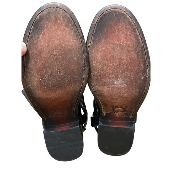 Trask Addison Leather Black Brown Equestrian Knee High Riding Boots Womens 6.5 - Picture 9 of 10